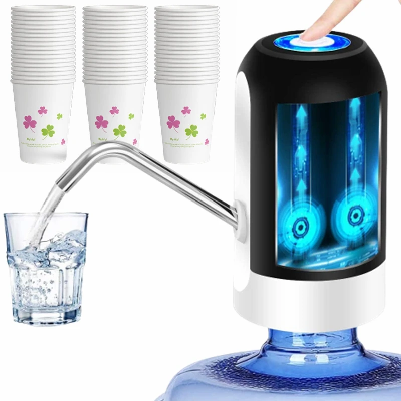 

Универсальный диспенсер для бутылок с водой, помпа для бутылок с водой 5 галлонов, USB зарядка, автоматический насос для питьевой воды, портат...