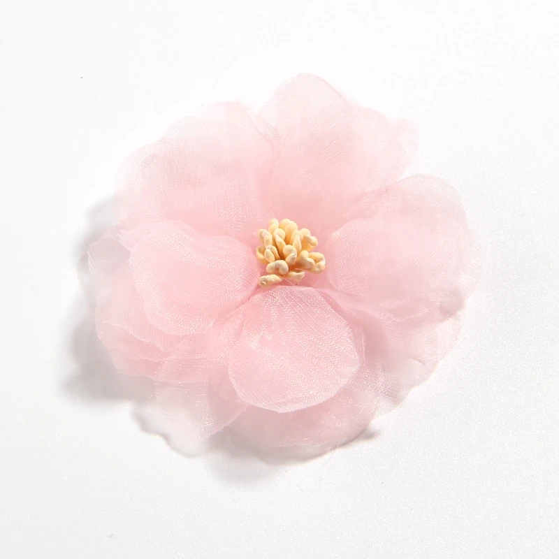 

10 шт., 6 см, 2,3 дюйма, искусственные шифоновые цветы, бутик, нашивка, аппликация, свадебное платье, ткань, цветы, одежда для невесты, украшение для головных уборов