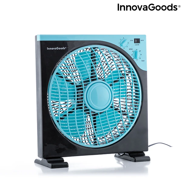 Напольный вентилятор InnovaGoods Ø 30 см 50 Вт черный синий | Вентилятор портативный