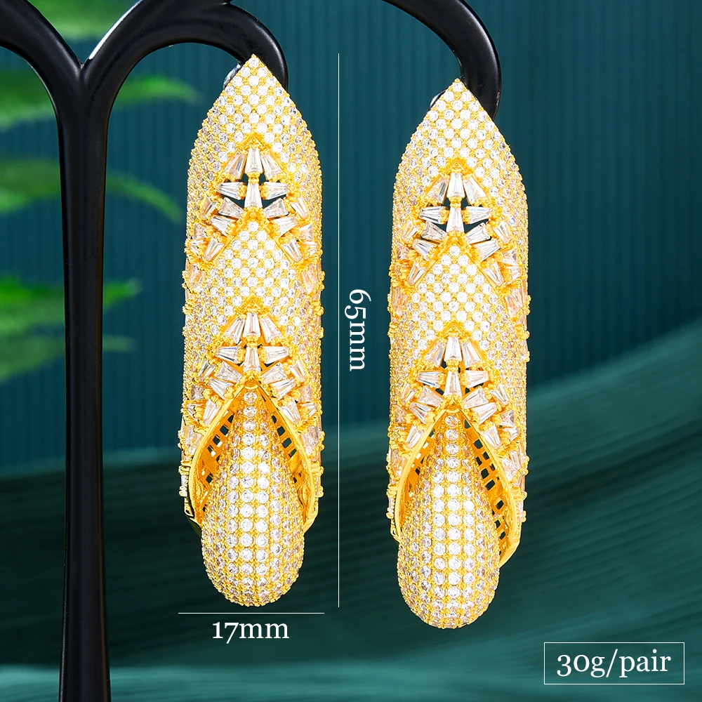 GODKI Роскошные дизайнерские геометрические африканские серьги-капли для женщин