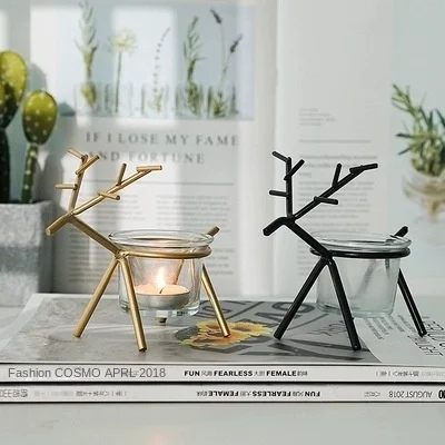 

Nordic ins deer aromatherapy Candlestick decoration creative living room bedroom romantic candlelight dinner props