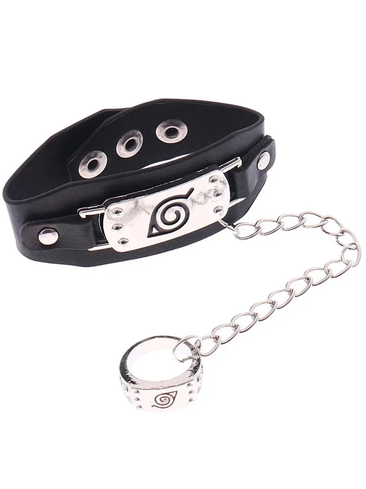 Аниме Наруто Шаринган Хатаке Какаси Кольцо Аксессуары Браслет Ожерелье Косплей Ювелирные изделия Детская игрушка Рождественский подарок