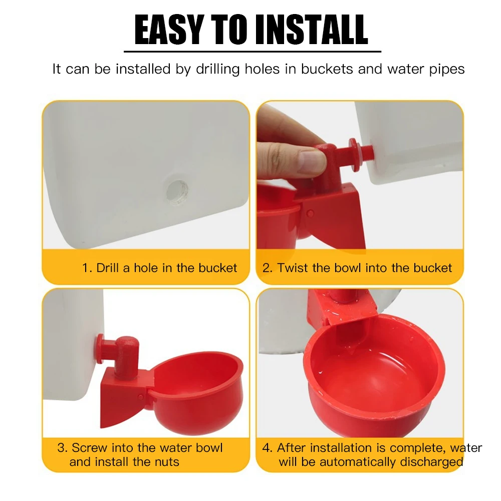 Автоматическая поилка для цыплят набор из 6 поильников птицефермы