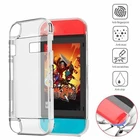 Прозрачный чехол-накладка для Nintendo Switch, мягкий ударопрочный чехол из ТПУ для Nintendo, защита экрана из закаленного стекла