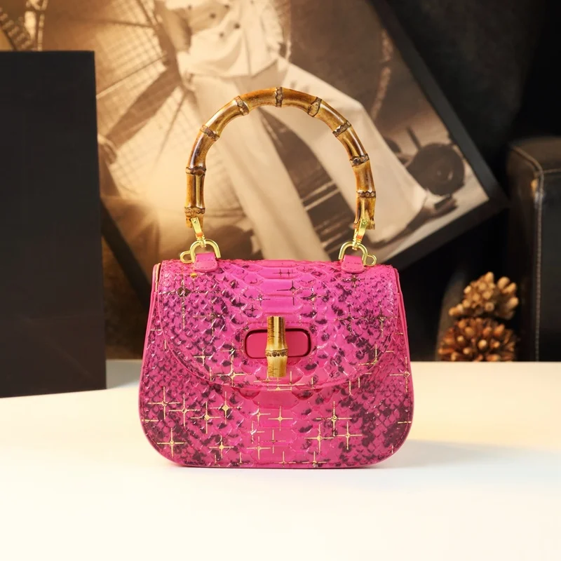

Роскошные модные брендовые женские сумочки, сумка-седло из 2023 натуральной кожи со змеиным узором, маленькие сумки через плечо