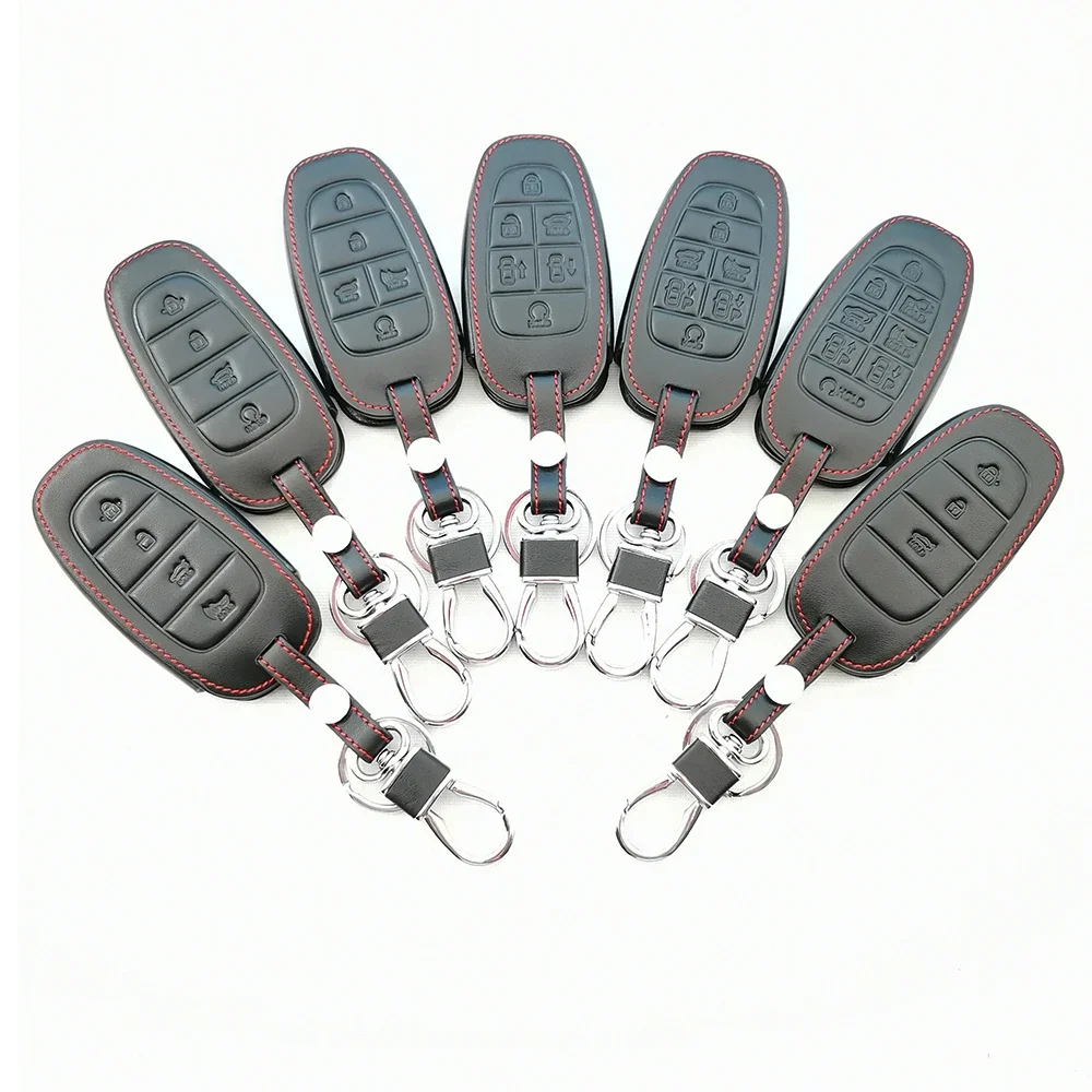 Кожаный пульт дистанционного управления для Hyundai Sonata Nexo DN8 Santa Fe TM Tucson NX4 Staria Loniq