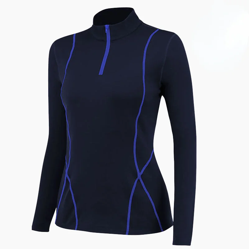 2022 New Autumn Winter Women Yoga Long Sleeve Sport Top Gym Running Training Half Turtleneck Shirts Fleece Sportswear Breathable
