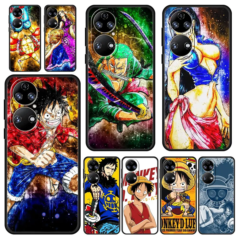 

One Piece Luffy Nico Robin Phone Case For Huawei P30 Lite P50 Pro P20 P40 Lite E P Smart Z 2021 Y6 Y7 Y9 2019 Y6p Y9s Y7a Cover