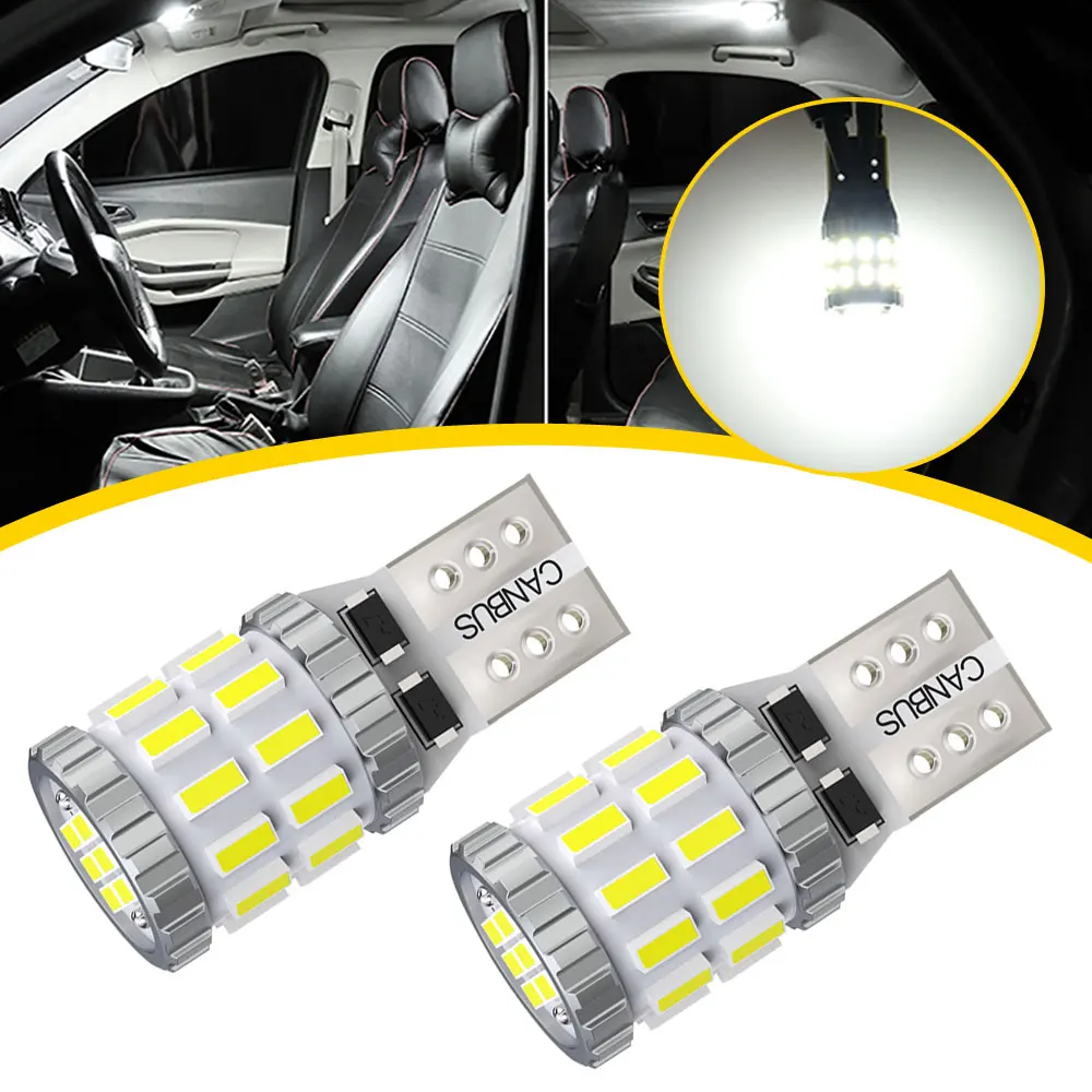 

2 шт., Автомобильные светодиодные лампы T10 W5W 168 194 3014 SMD