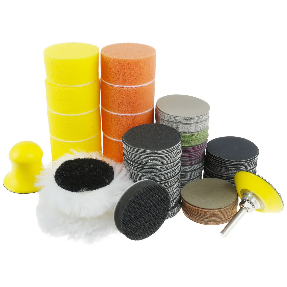 

Sanding Disc 2" Sanding Pads Sanding Disc 60-10000Grit Sanding Sheet Wet Dry Sanding Paper With Sponge Wool Pad Sticky Tray Pole