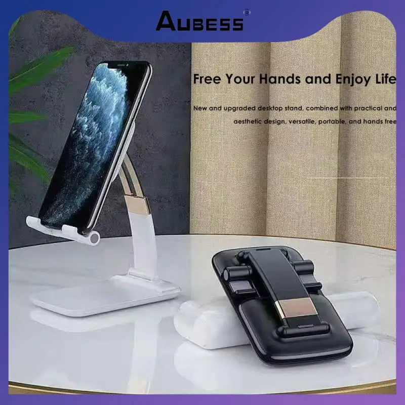 

Support Multi-angle Adjustment Adjustable Phone Holder Electroplating Desktop Bracket Reserved Charging Port Design More Stable