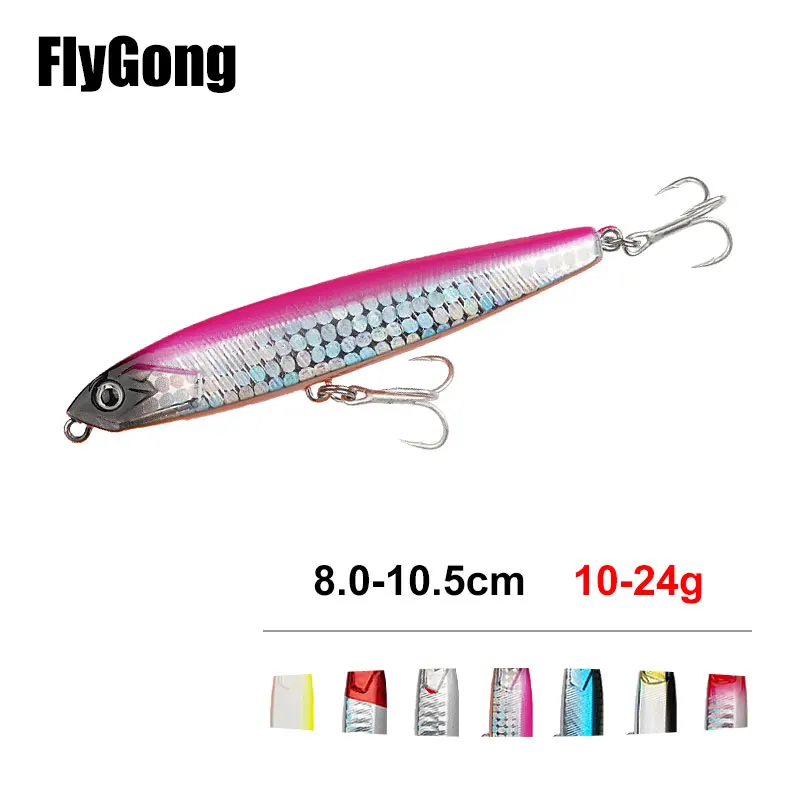 

Flygong 1pcs 10g/14g/16g/18g/24g Stickbait Sinking Pencil Walking Baits Casting Slow Flutter Pitch Lure Artificial Bait Fishing