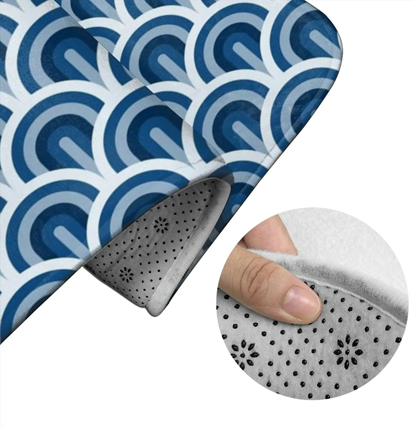 

Classic Blue Classic, Art Bathroom Mat Sets 3 Piece Set Rugs Memory Foam Mat Set Toilet Seat Cover Bath Mat lid Cover