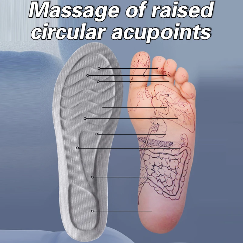 Мягкие ортопедические спортивные стельки с подошвой из искусственной кожи для