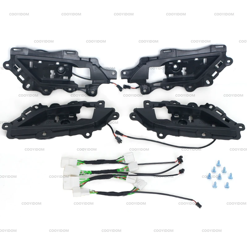 

PMFC светодиодный декоративный светильник специальная атмосфера декоративная лампа дверная лампа свет белый пластик Ледяной Синий 12 В для Toyota Camry