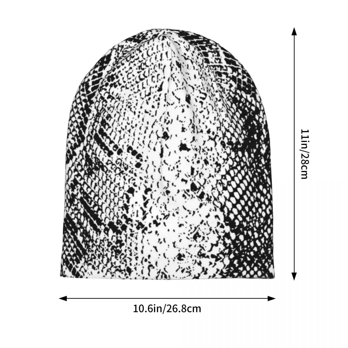 Змеиная кожа Шапки-бини из питона Черно-белые крутые шапки Мужчины Женщины Kpop