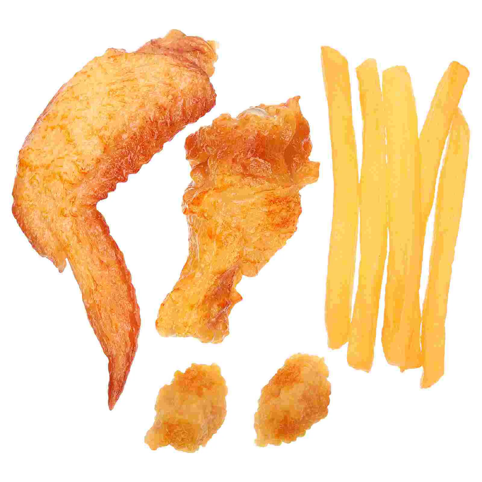 

Chicken Fake Artificial False Models Cabinet Vegetable Play Model Decorative Fast Realistic Leg Toy Roasted Lifelike Wing Fries