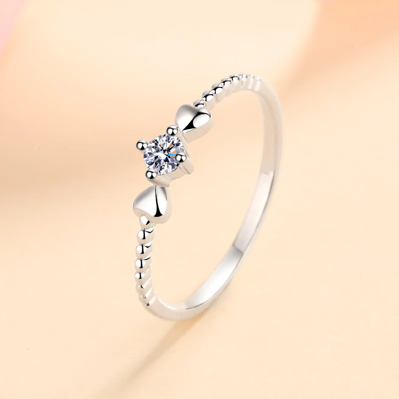 

Premium cut D color high definition Mossan diamond Sparkly classic ring for women luxury jewelry gift
