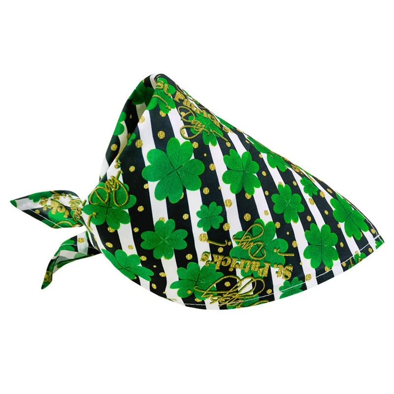 ST Patrick's Day Dog Bandana Clover Pet Supplies Accessories Green Bandanas Scarf Small Cat Puppy |