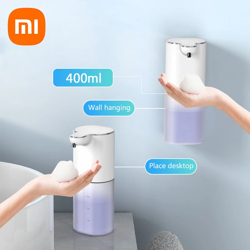 Xiaomi Automatic Foam Soap Dispensers 400ml Bathroom Smart Washing Hand Machine With USB Charging 2 In 1 Desktop & Wall Hanging