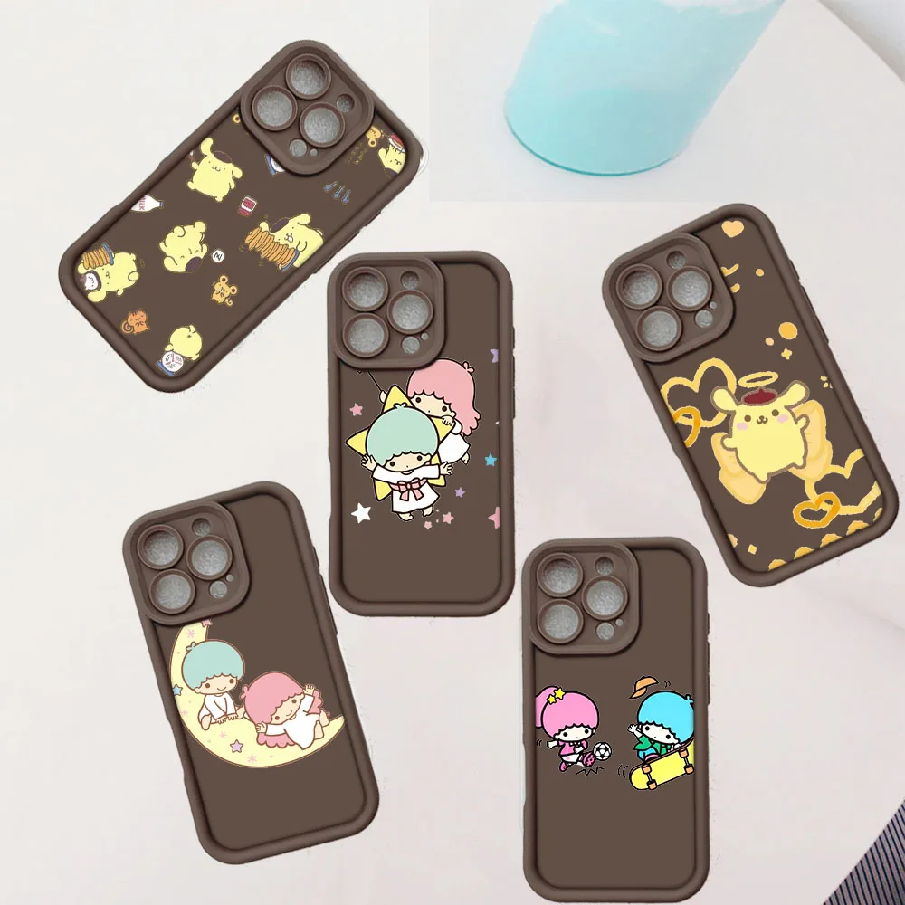 Мягкий чехол кофейного цвета для Huawei Nova Y70 Plus Y70S Y90 10 SE 11 11I 9 Pro Защитный ZB35 Twin Stars Pompom