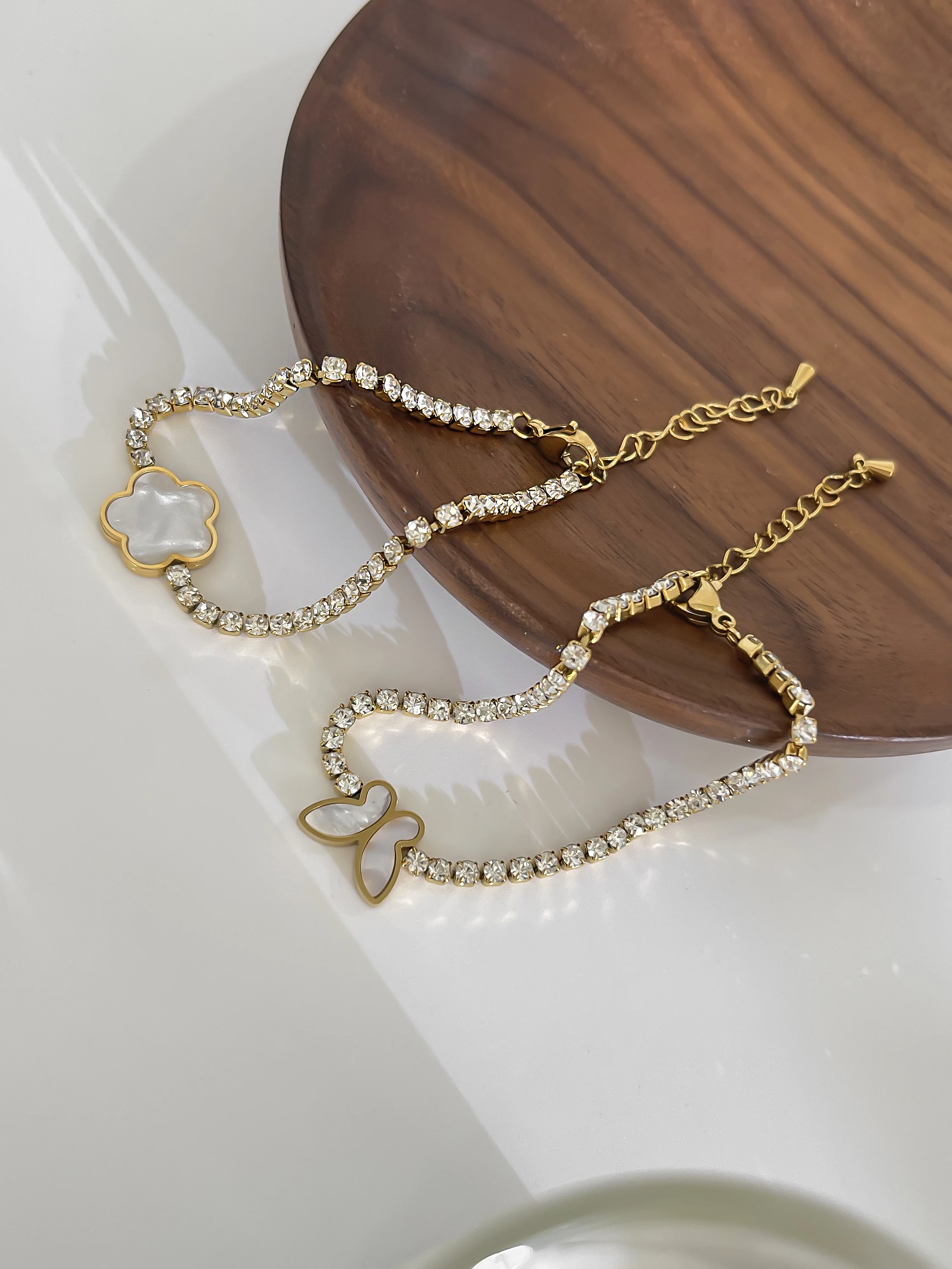 Модные Изящные браслеты Peri'sbox из нержавеющей стали с блестящими