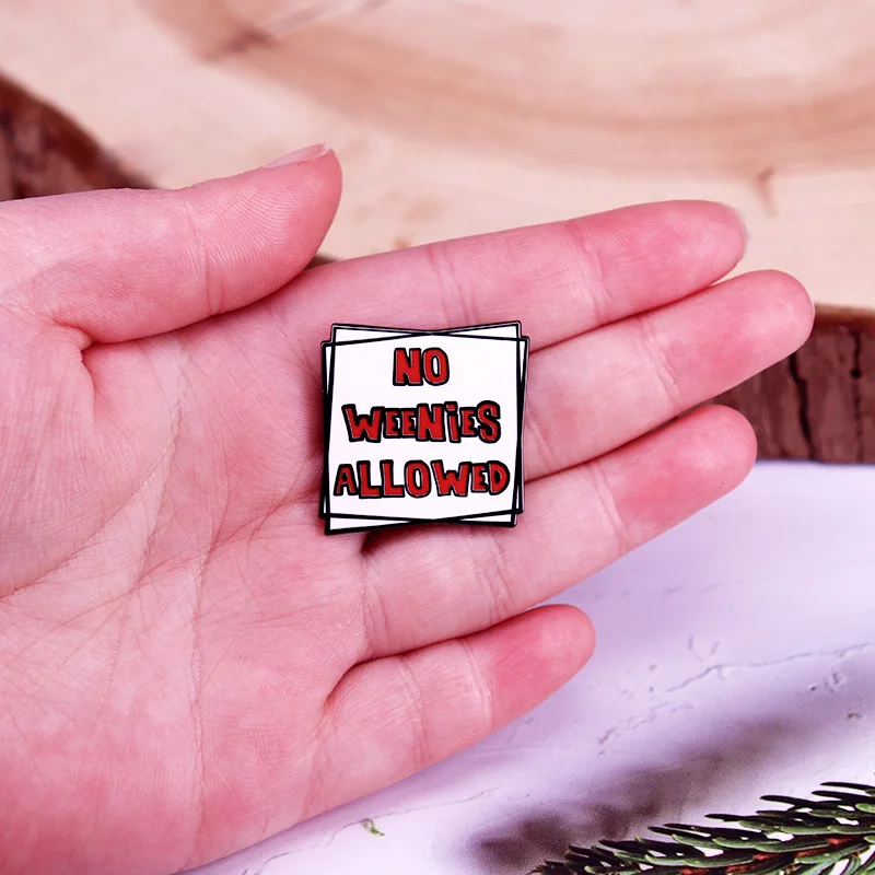 Винтажный металлический значок брошь Sponggebob Squareppants No Weenies