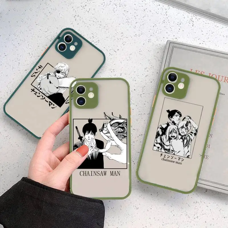 

Chainsaw Man japan anime manga Phone Case matte transparent For iphone 14 11 12 13 plus mini x xs xr pro max cover