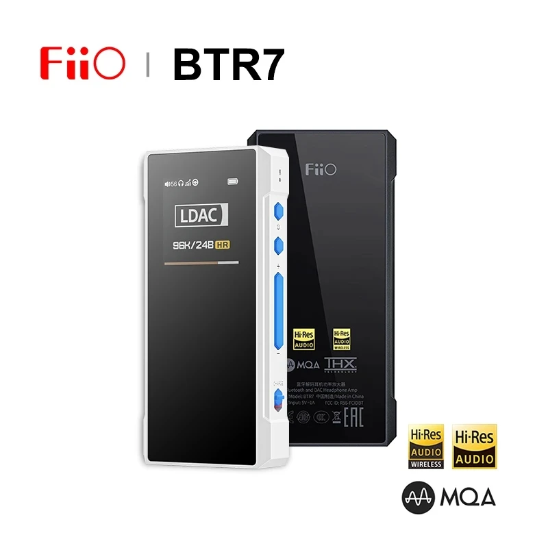 Усилитель для наушников FiiO BTR7 с MQA USB DAC DSD256 QCC5124, Bluetooth 5,1, с двойной разрешением 3,5 мм/4,4 мм