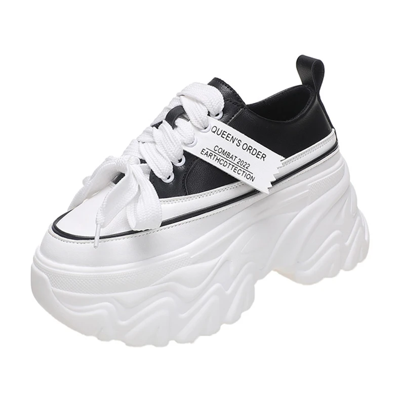 

Chunky Platform Sneakers for Women High Heels Thick Bottom Vulcanize Shoes Woman 2023 Spring Autumn Increase Casual Shoes Female