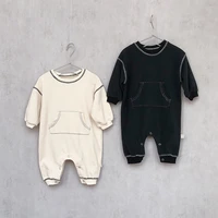 infant baby girl boy bodysuit spring autumn solid long sleeve casual jumpsuit for newborns cotton kids clothes girls outfits