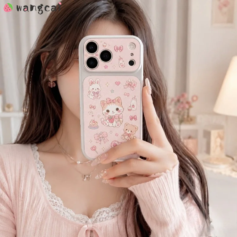 Милый чехол для телефона с кроликом для Realme GT8 Pro GT 7T GT6 6T Neo 7X 6 SE P4 P3 Lite P1 Speed V70S V25 V23i V11S V13 V5 с изображением медведя и кота. (art.: 3920dcf47ebbb) - 3920dcf47ebbb