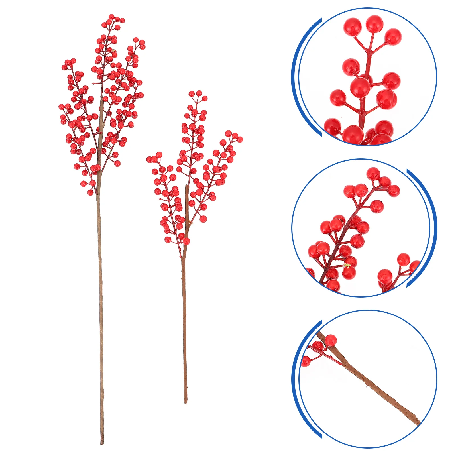

Berry Christmas Artificial Tree Red Stems Winter Ornaments Branches Decoration Fireplace Ornament Decor Berries Branch Flower