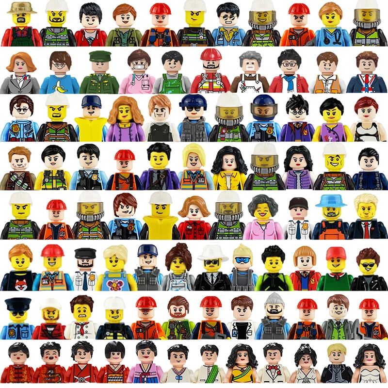 Набор строительных блоков: город Мини фигурки героев фильмов персонажи аниме