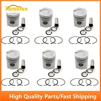 new 6 sets std piston kit with ring 30017 97100 fit for mitsubishi 6db1 engine 110mm