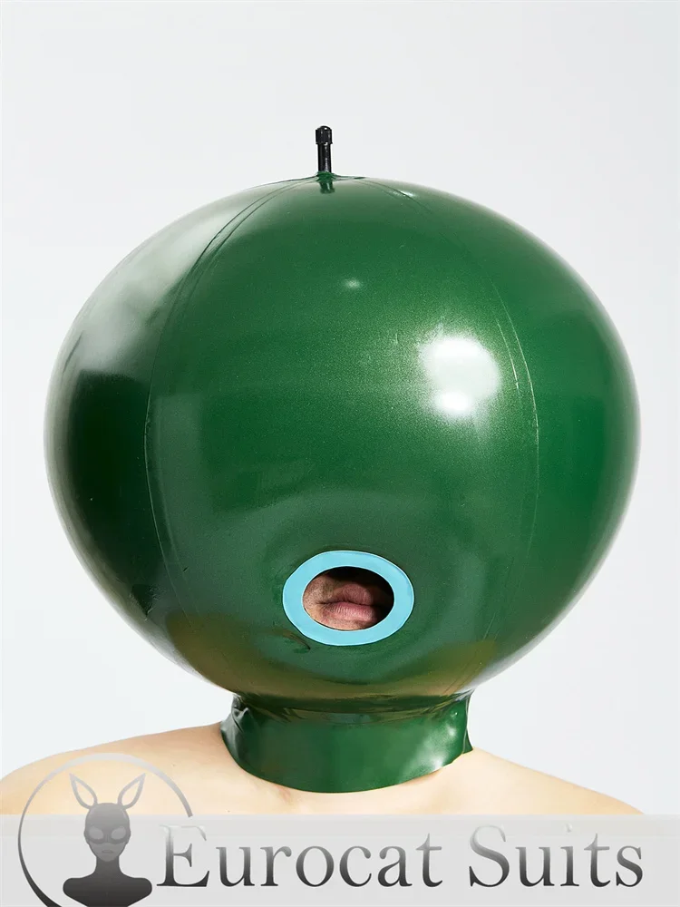 Фетиш латексный надувной резиновый комбинезон Eurocatlatex боди на молнии или ремни по