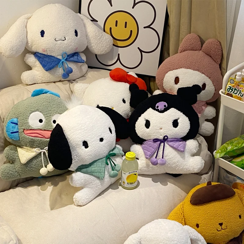 

Hello Kitty Sanrio Plush Backpack Cartoon Kuromi My Melody Cinnamoroll Storage Bag Anime High-Quality Girl Plushie Birthday Gift