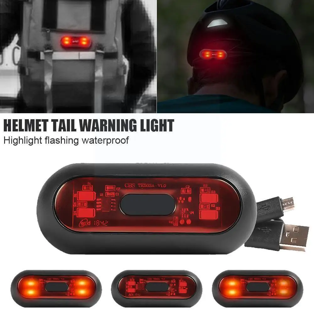 

Universal Cycling Helmet Safety Signal Warning Rear Usb Ipx6 Motorcycle Waterproof Taillamp Riding Helmet Rechargeable Ligh S0h0