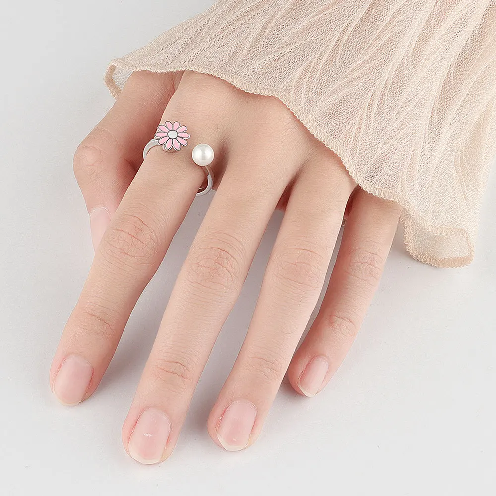 Новинка VIP кольцо для беспокойства ромашки женщин фиджет девушек корейское