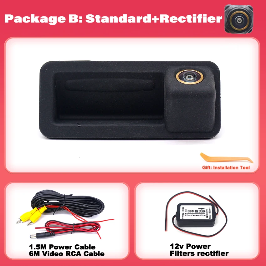 

170 ° CCD HD камера заднего вида «рыбий глаз» для Ford Fiesta MK6 Hatchback 2009 ~ 2016 2017, автомобильная ручка багажника, монитор заднего вида для парковки и резервного копирования