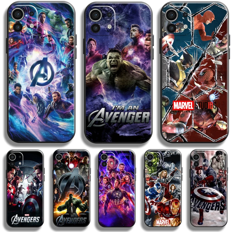 

Marvel Avengers For Xiaomi Mi 11 Mi 11 Lite 5G Phone Case For Xiaomi 11 Lite 5G Silicone Cover Liquid Silicon Carcasa TPU Back