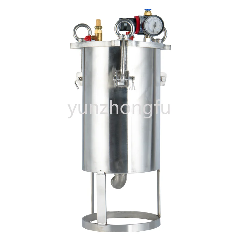 

Bottom outlet pressure tank flat bottom stainless steel storage barrel white steel dispensing valve pneumatic discharge