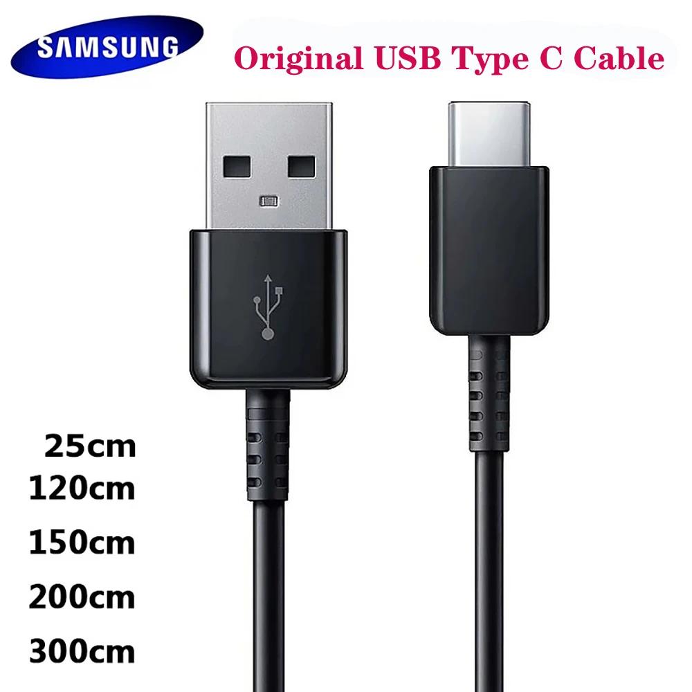 

Original Samsung fast charger type c cable line 25/120/150/200/300cm for galaxy A70 A50 A40 s10 s10e s9 s8 note 8 9 10 pro plus