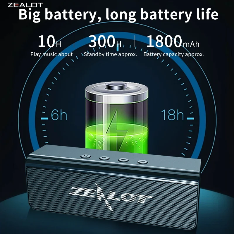 Портативный беспроводной динамик Zealot S31