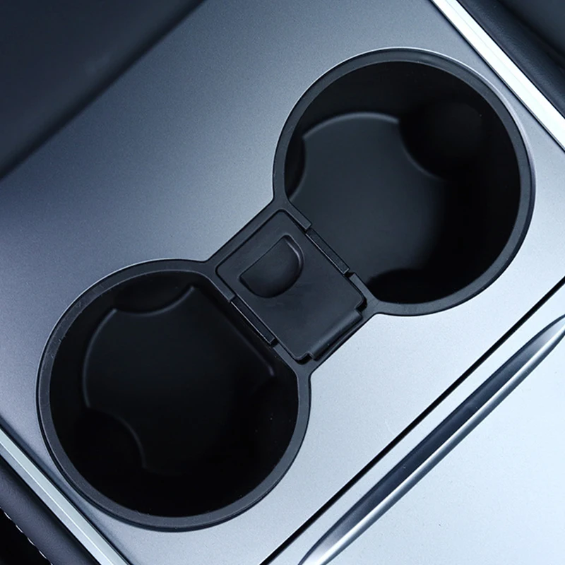 

Water Cup Holder For Tesla Model Y Model 3 2021 Center Console Accessories Double Hole Insert Water Proof Console Cup Holder