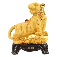 chinese zodiac sign tiger statue 2022 new year animal figurines feng shui interior animal decor for home office year of tiger