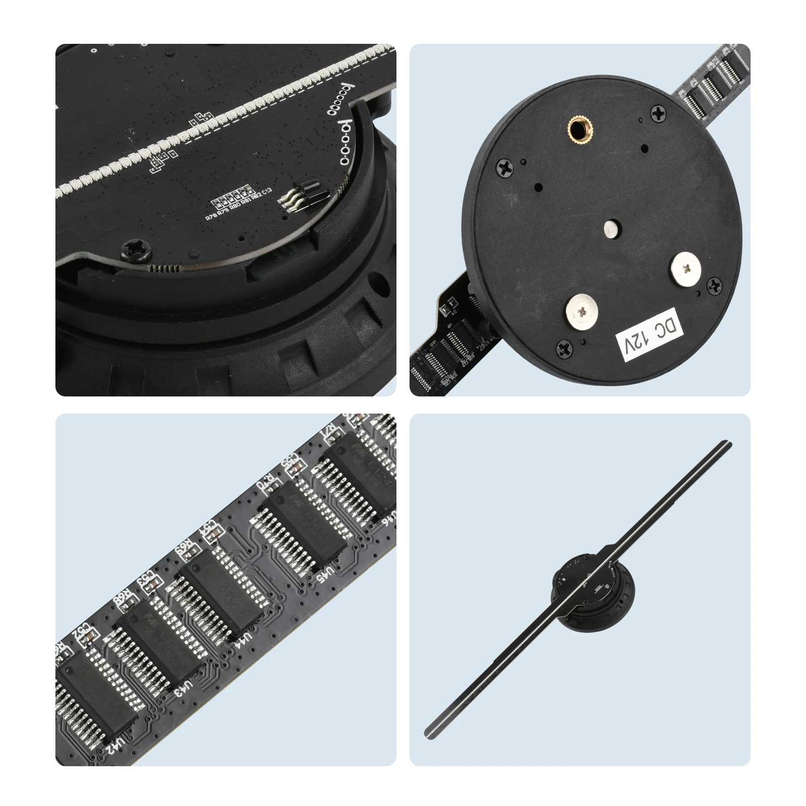 42 см 3D веер голограмма проектор невооруженным глазом светодиодный знак