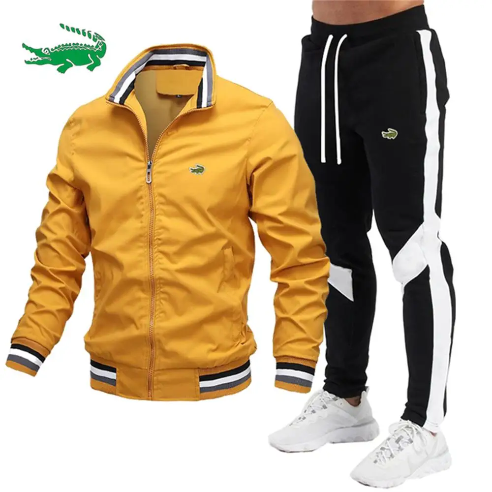 2023 Casual High Quality Men's Set Fashion Casual Sports Hoodie Pullover+Pants Sports Set