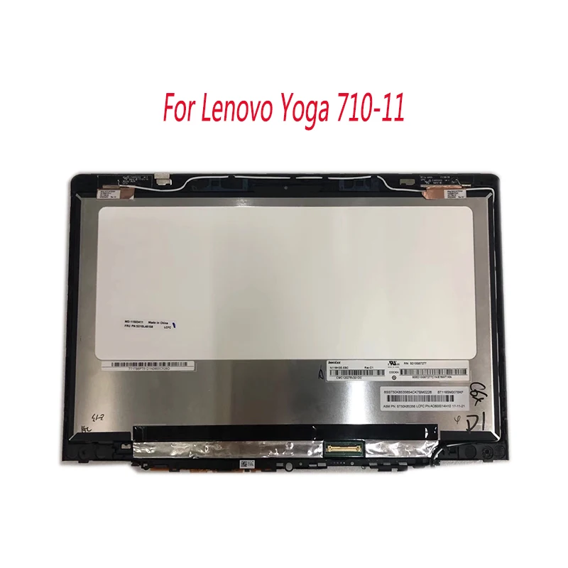 LCD Touch Screen Display Assembly With Frame For Lenovo Yoga 710-11 710-11ISK 80TX 710-11IKB 80V6 N116HSE-EBC 5D10L46158