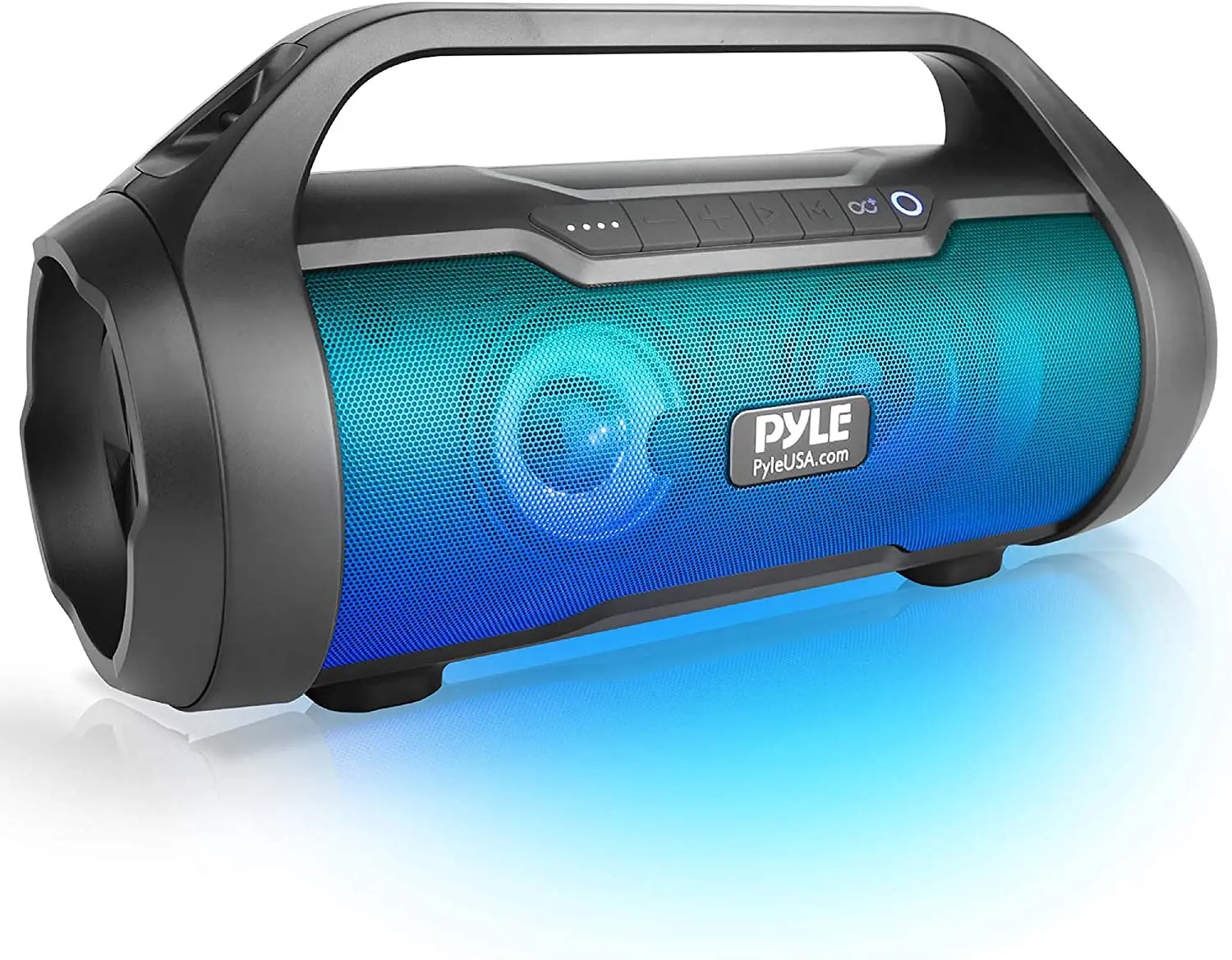 

Pyle Wireless Portable Bluetooth Boombox Speaker 500W 2.0CH Rechargeable Boom Box Speaker Portable Barrel Loud Metal wall plate